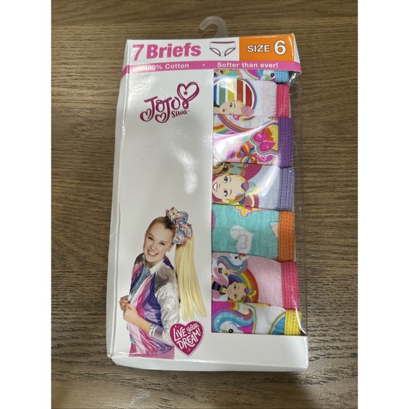 JoJo Siwa Other - NEW JoJo Siwa Girl's Underwear 7-Pack Briefs Days of the Week Cotton Size 6‎
